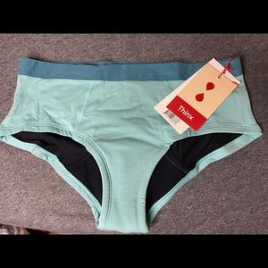 🩲Thinx NWT green super organic cotton brief 🩲